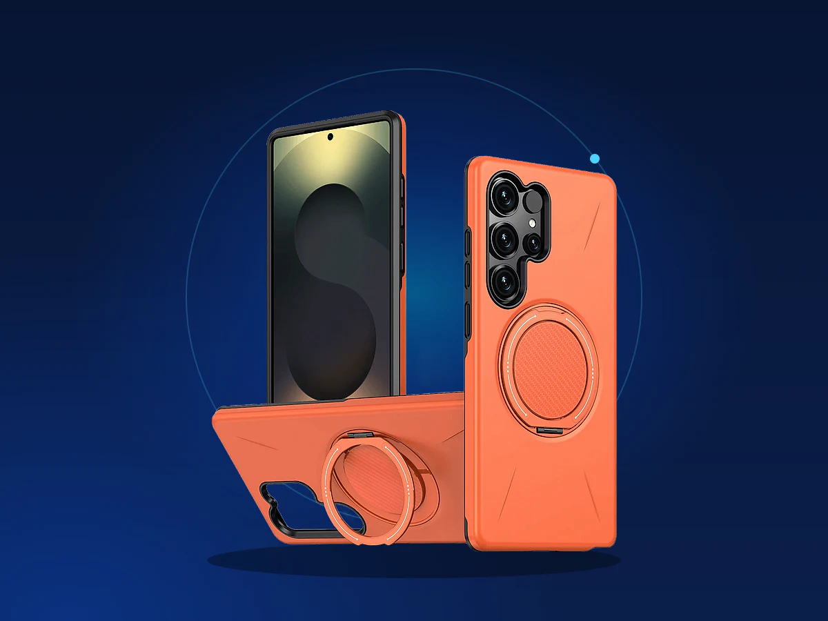 Capinha magnética com anel para Samsung