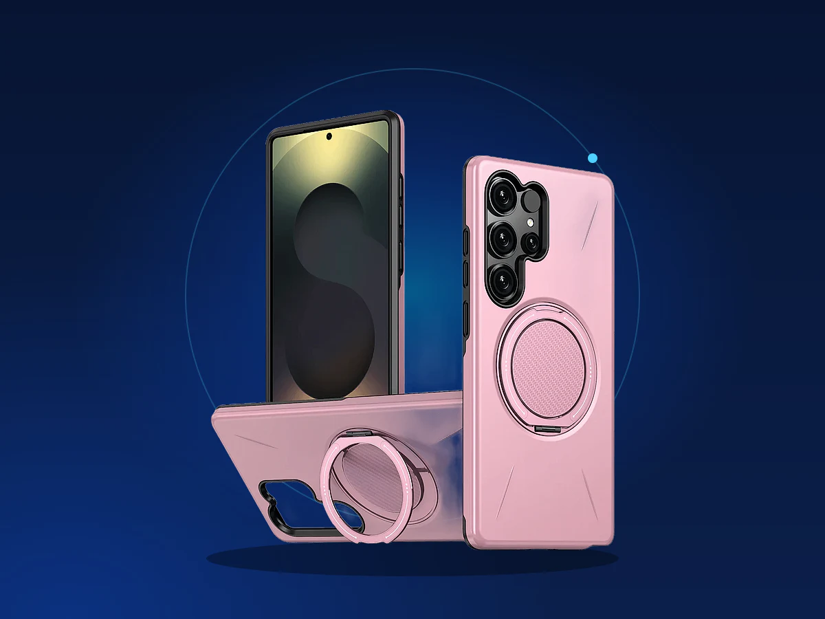 Capinha magnética com anel para Samsung