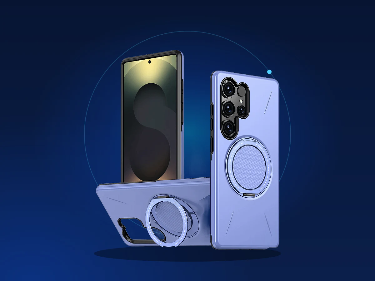 Capinha magnética com anel para Samsung