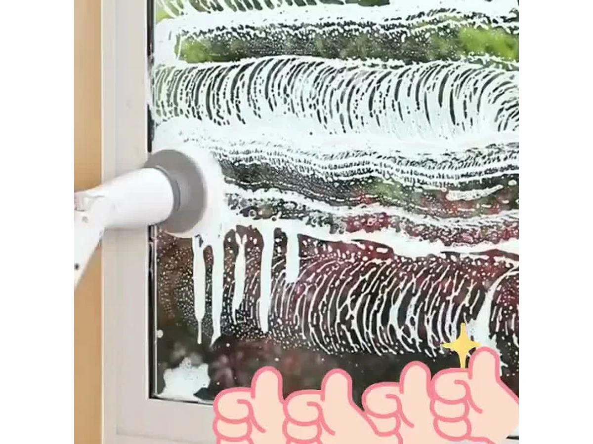Limpando o vidro da janela