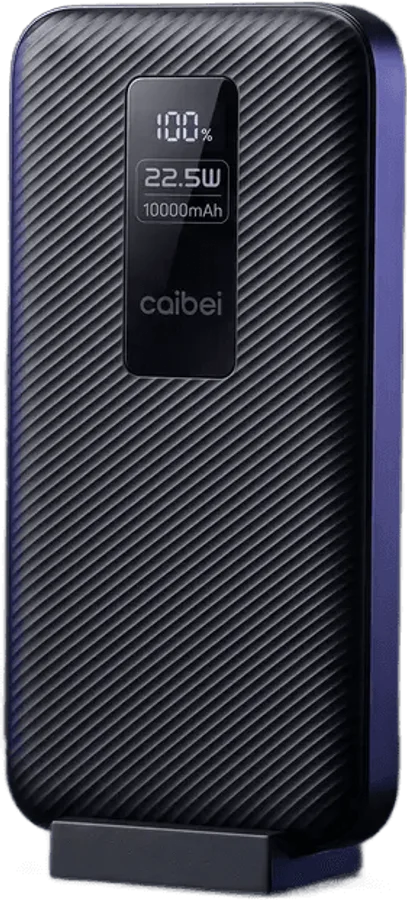 Power Bank com Visor Digital e Cabos Embutidos